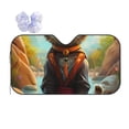 thumbnail image 1 of Fuzoiu Riverside Meditating Cat Print Car Windshield Sun Shade,Block Uv Rays Sunshade,Foldable Front Window Sun Visor Protector for Car,SUV,Truck-Keep Vehicle Cool-Riverside Meditating Cat, 1 of 8