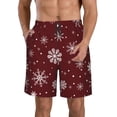 thumbnail image 1 of Fuzoiu Romantic white snowflakes Print Men's Beach Shorts,Men's Swim Trunks,Quick Dry Board Shorts with Pockets,Men's Bathing Suits for Surfing, Running, and Casual Wear-XX-Large, 1 of 6