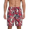 thumbnail image 1 of Fuzoiu Rooster Head Print Pajama Shorts for Men, Men's Pajama Bottoms,Mens Lounge Sleepwear,Pajama Pants with Pocket-XX-Large, 1 of 6