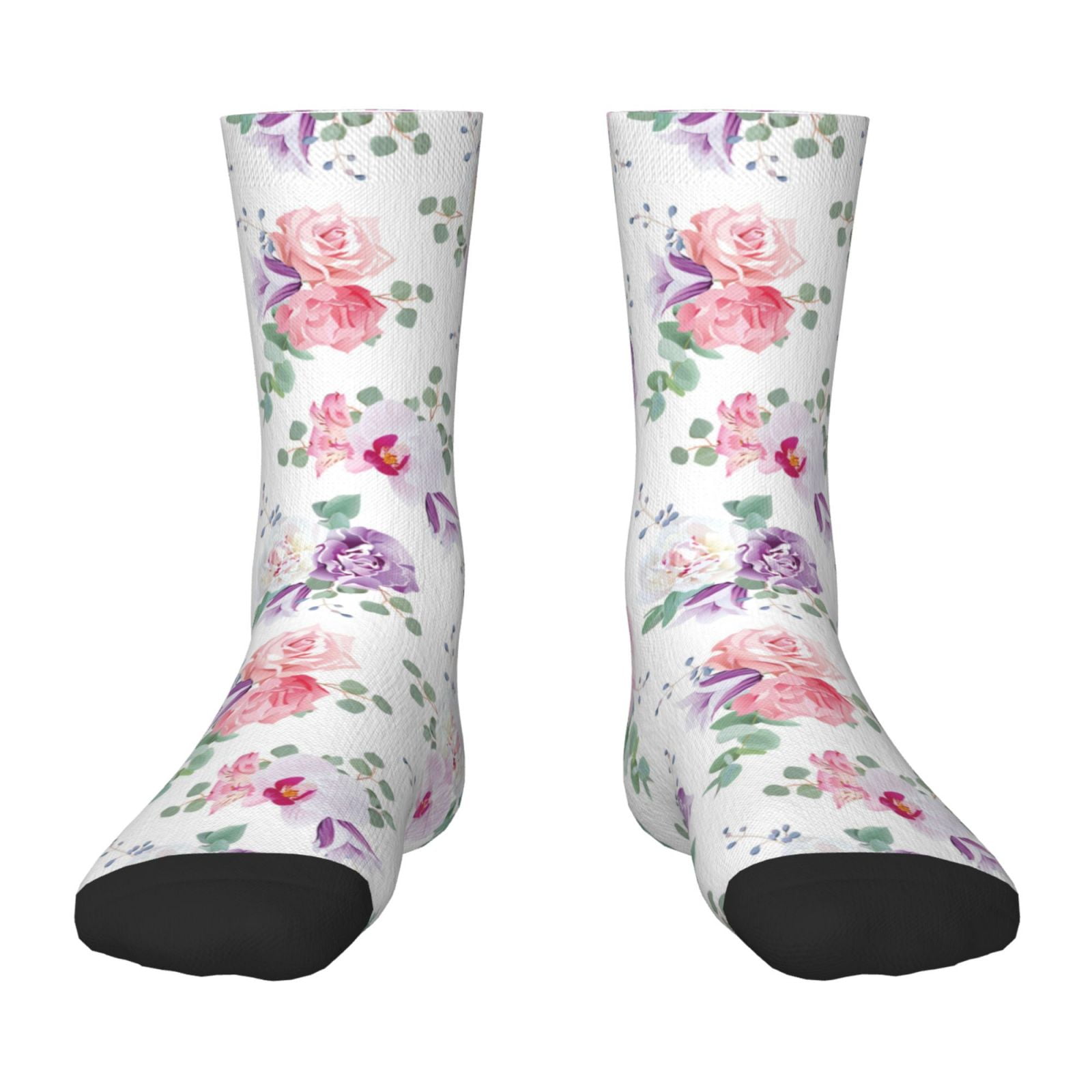 Fuzoiu Rose Flower B Print Kids Socks For Boys Girls,Grip Crew Socks ...