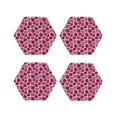 thumbnail image 1 of Fuzoiu Rose Flowers Print Leather Coasters Set,Drink Coasters Set of 4,for Tabletop Protection, Durable PVC Coasters,Home Décor and Housewarming Gift-Hexagon, 1 of 6