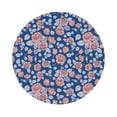 thumbnail image 1 of Fuzoiu Rose Flowers Print Leather Coasters Set,Drink Coasters Set of 6,for Tabletop Protection, Durable PVC Coasters,Home Décor and Housewarming Gift,Round Shape, 1 of 7