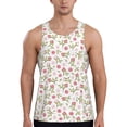 thumbnail image 1 of Fuzoiu Rose Flowers Print Men's Workout Tank Tops,Sleeveless Gym Shirt Quick Dry,Fitness Bodybuilding T-Shirt,Muscle Athletic Workout Tee-XX-Large, 1 of 7