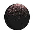 thumbnail image 1 of Fuzoiu Rose Gold Glitter1 Print Universal Spare Tire Cover with Buckle Strap, Waterproof Wheel Covers for Jeep, Trailer, RV, Truck and All Car-14 inch, 1 of 6