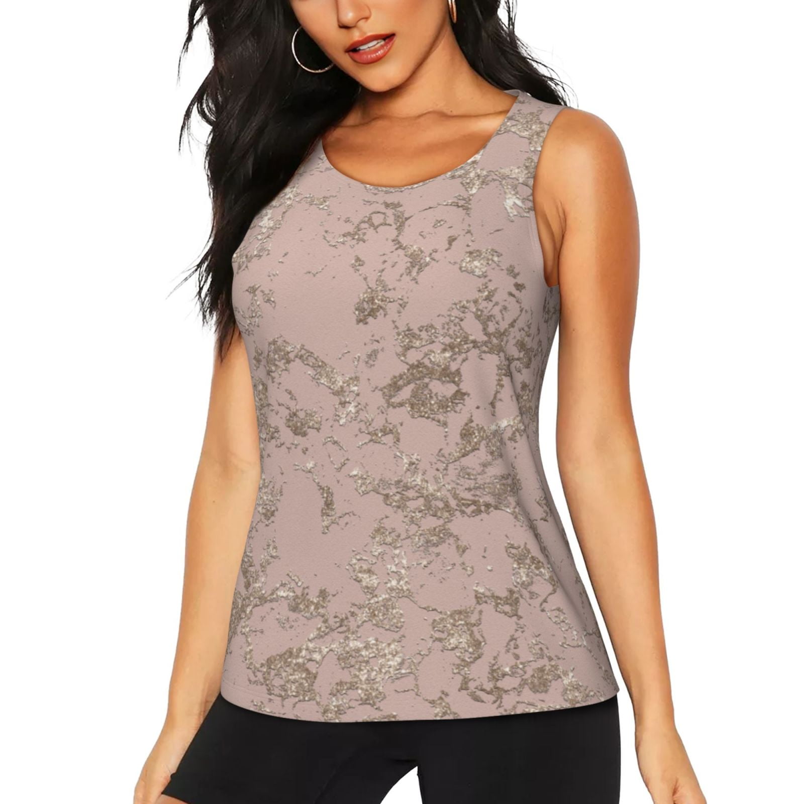 Women's Loose Fit Sleeveless Tank Tops - Summer Yoga Running Athletic Shirts With Cute Prints