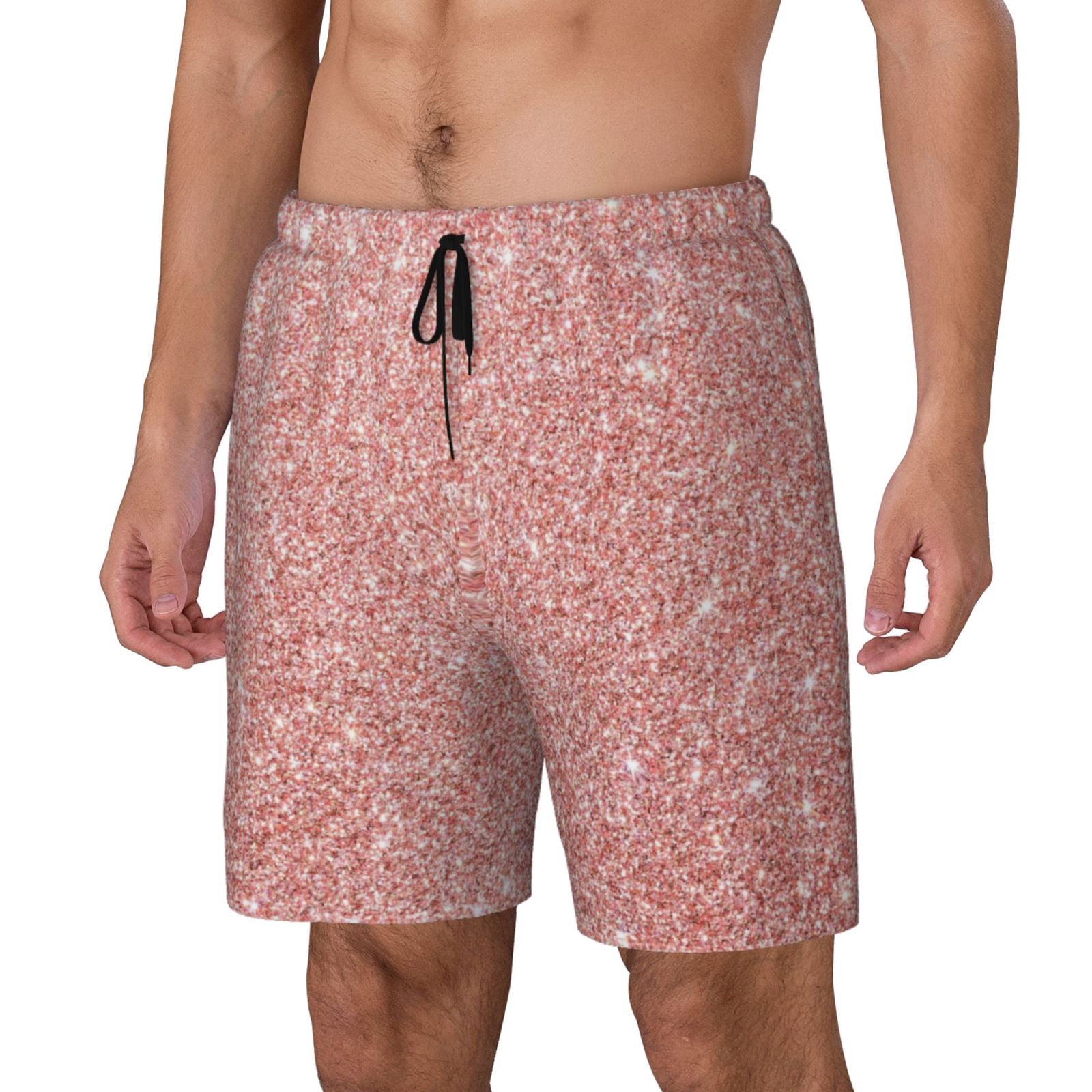 Pink Gold Marble Men's Shorts
