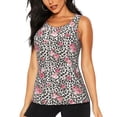 thumbnail image 1 of Fuzoiu Rose Mix Leopard 3 Print Women's Workout Tank Top,Athletic Racerback Sports Tank,Tops Sleeveless Running Loose Fit Yoga Tops,Active Shirts for Yoga, Running, and Gym-XX-Large, 1 of 7
