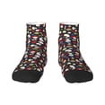 thumbnail image 1 of Fuzoiu Rose Rabbit Print Adult Socks, Crew Moisture-wicking Socks, Unisex Cushion Crew Socks,Casual Sports Ankle Socks, 1 of 7