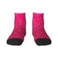 thumbnail image 1 of Fuzoiu Rose Red Glitter Print Adult Socks, Crew Moisture-wicking Socks, Unisex Cushion Crew Socks,Casual Sports Ankle Socks, 1 of 7