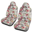 thumbnail image 1 of Fuzoiu Roses Mixed Zebra Print Seat Covers Set, Car Seat Covers Front Seats, Car Seat Protector, Car Seat Cushion, Seat Covers Carseat Cover Universal Fit for Most Cars, 1 of 7