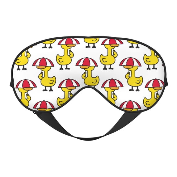 Fuzoiu Rubber Duck Chicken Bird Print Sleep Masks,Eye Masks with Adjustable Strap for Sleeping,Night Eye Shade for Women Men,Eye Cover for Full Night's Sleep, Travel and Nap