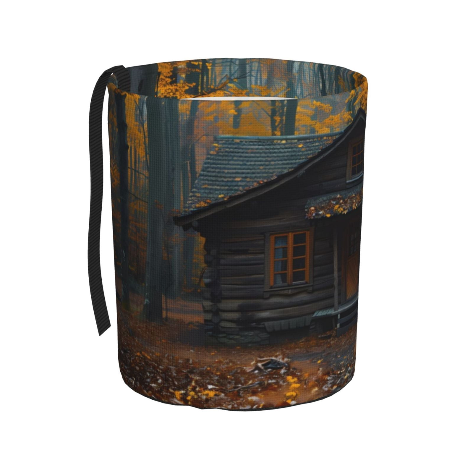 Fuzoiu Rustic Cabin Autumn Forest Print Car Trash Can,Leakproof Car ...