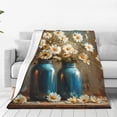 thumbnail image 1 of Fuzoiu Rustic Daisy Mason Jars Print Ultra-Soft Micro Fleece Blanket,All Seasons Flannel Throw, Lightweight Blanket for Bed, Sofa, Couch, Movie Night, Camping, and Travel-40"x30", 1 of 7