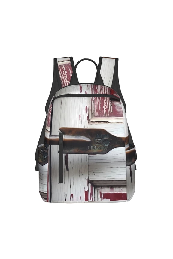 Rustic Door Handle Closeup Print Lightweight Daypack,Weekender Bag for Men and Women, Travel Backpack with Padded Straps for School, Travel & Work