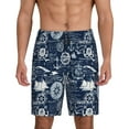 thumbnail image 1 of Fuzoiu Sailing Cruises Nautical Print Pajama Shorts for Men, Men's Pajama Bottoms,Mens Lounge Sleepwear,Pajama Pants with Pocket-4X-Large, 1 of 6