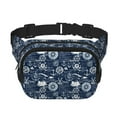 thumbnail image 1 of Fuzoiu Sailing Cruises Nautical Print Unisex Square Double Layer Waist Bag,Crossbody Fanny Pack Travel Workout Accessory, 1 of 9