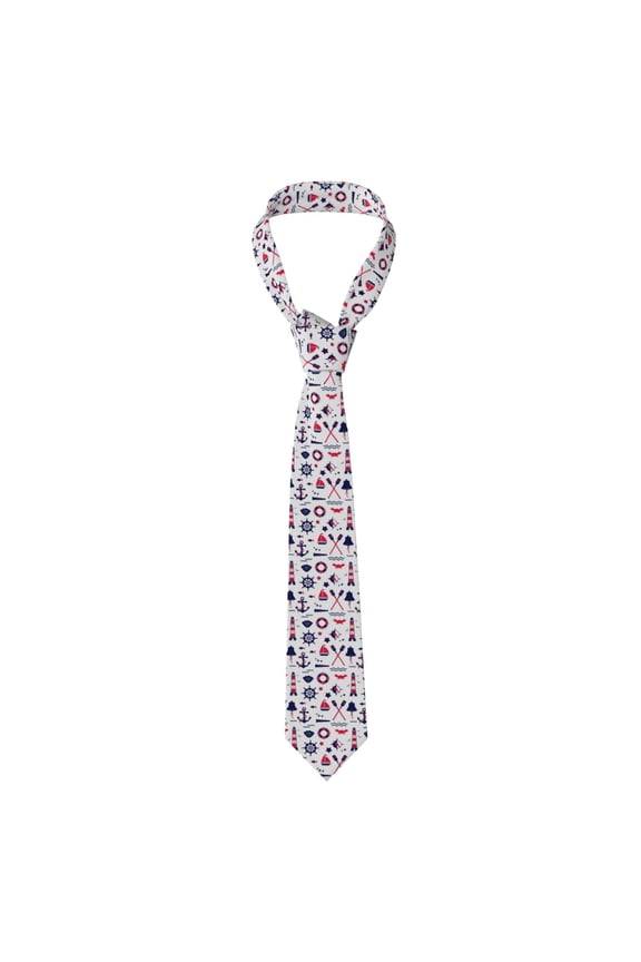Sailing Marine Travel Print Men's Necktie,Business Necktie,Mens Ties for Business Wedding Graduation