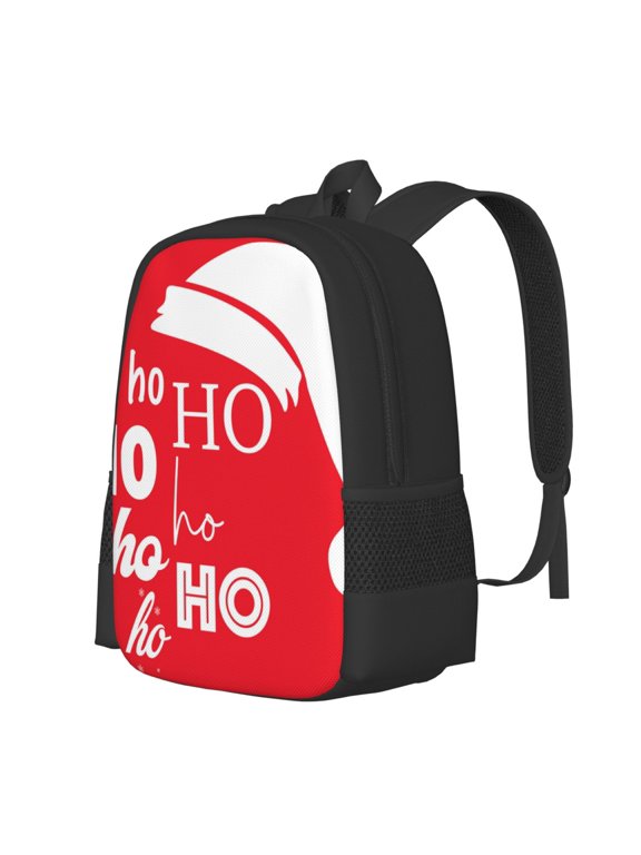 Saying Ho Ho Ho Print Large Capacity Backpack,Travel Backpack,Laptop Bag,College School Rucksack Bag,for School, Travel & Outdoor Activities