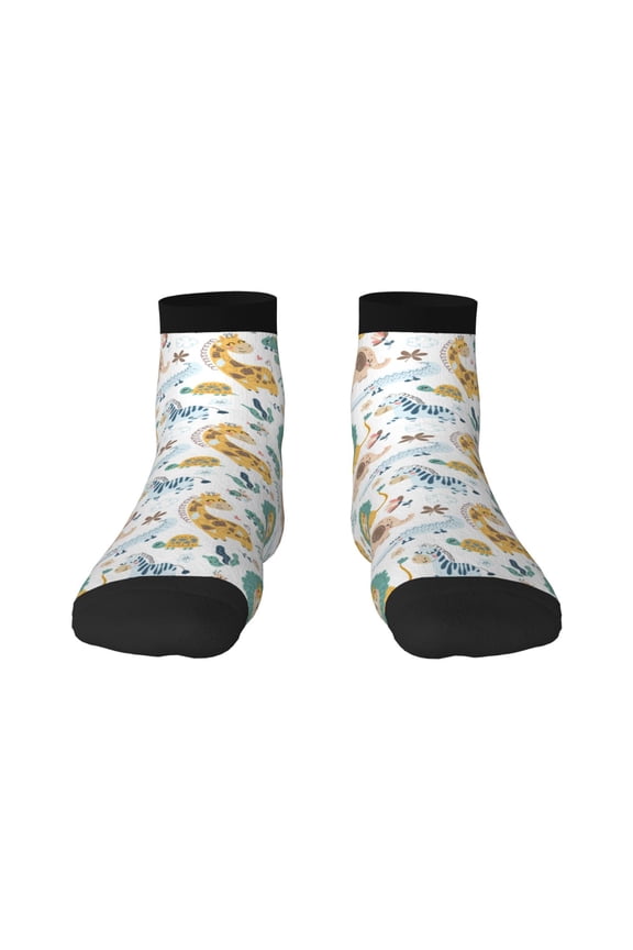 Scandinavian Africa Print Adult Socks, Crew Moisture-wicking Socks, Unisex Cushion Crew Socks,Casual Sports Ankle Socks