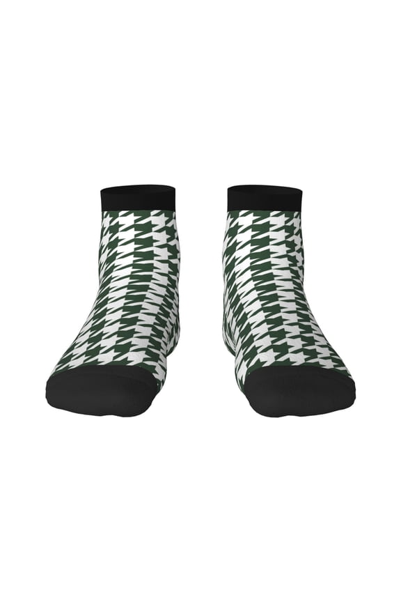 Scottish Checkered Print Adult Socks, Crew Moisture-wicking Socks, Unisex Cushion Crew Socks,Casual Sports Ankle Socks