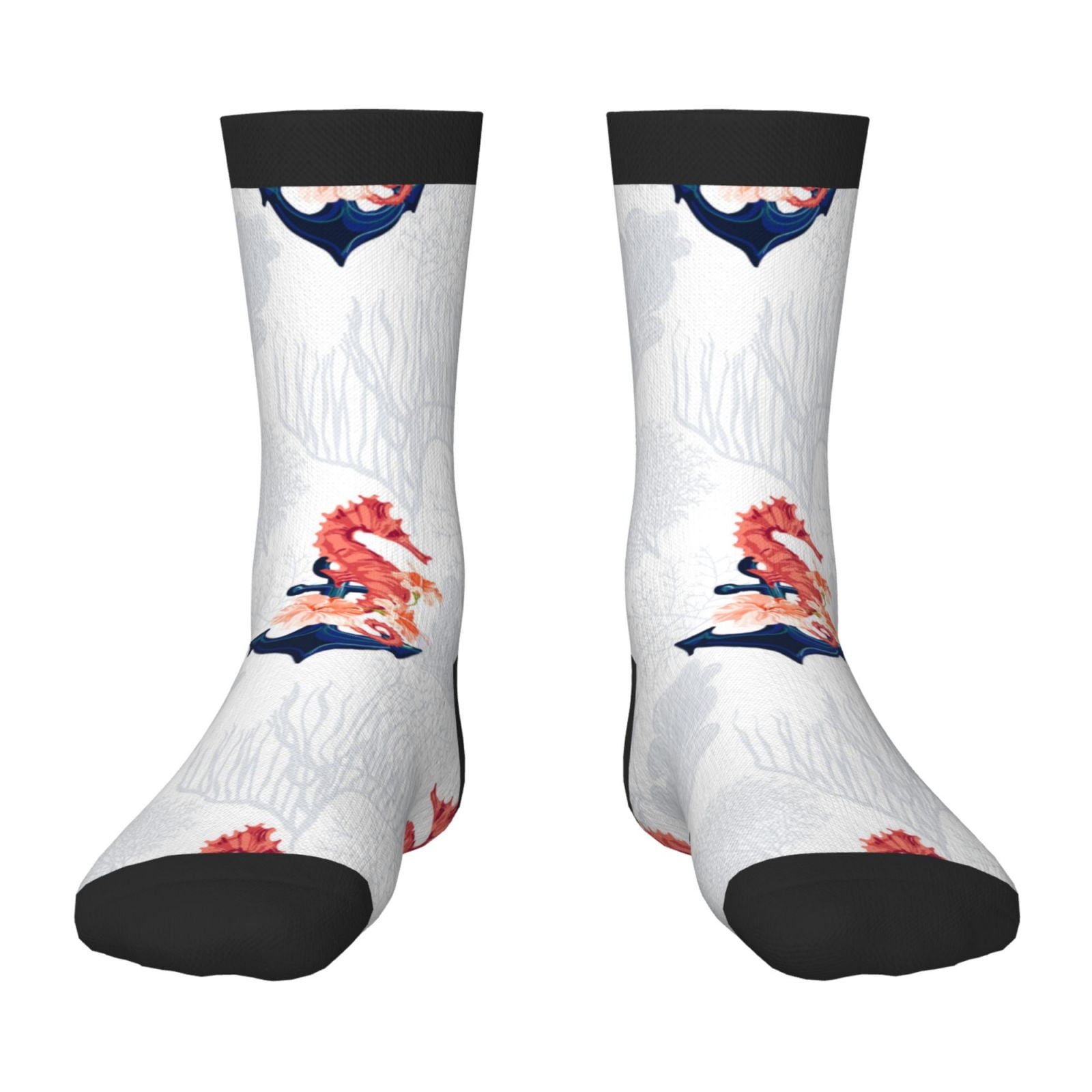 Fuzoiu Sea Horse And Corals1 Print Kids Socks For Boys Girls,Grip Crew ...