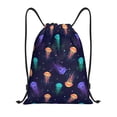 thumbnail image 1 of Fuzoiu Sea Jellyfish Print Drawstring Backpack for Gym, Travel, Yoga,Sports Sackpack String Bag for Women Men-Medium, 1 of 6