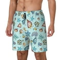 thumbnail image 1 of Fuzoiu Sea Shells 2 Print Men's Swim Shorts,Quick-Dry Double-Layer Swim Trunks,Board Trunks,Beach Shorts Swimwear Bathing Suits-Medium, 1 of 6