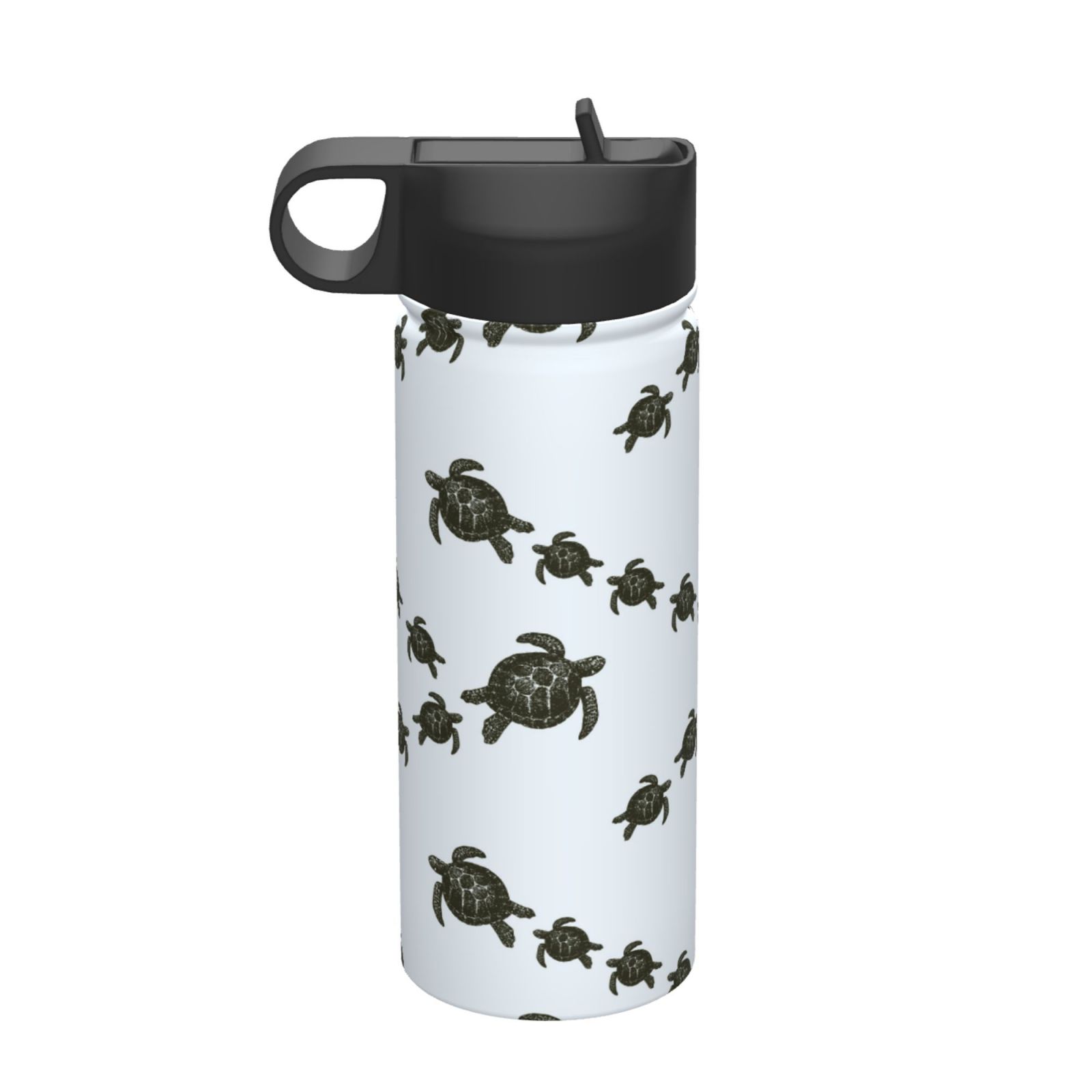 Turtle Shell Kettle Fuzoiu Sea Turtle Print 18oz Insulated Sports Kettle, Outdoor Sport Gym ...