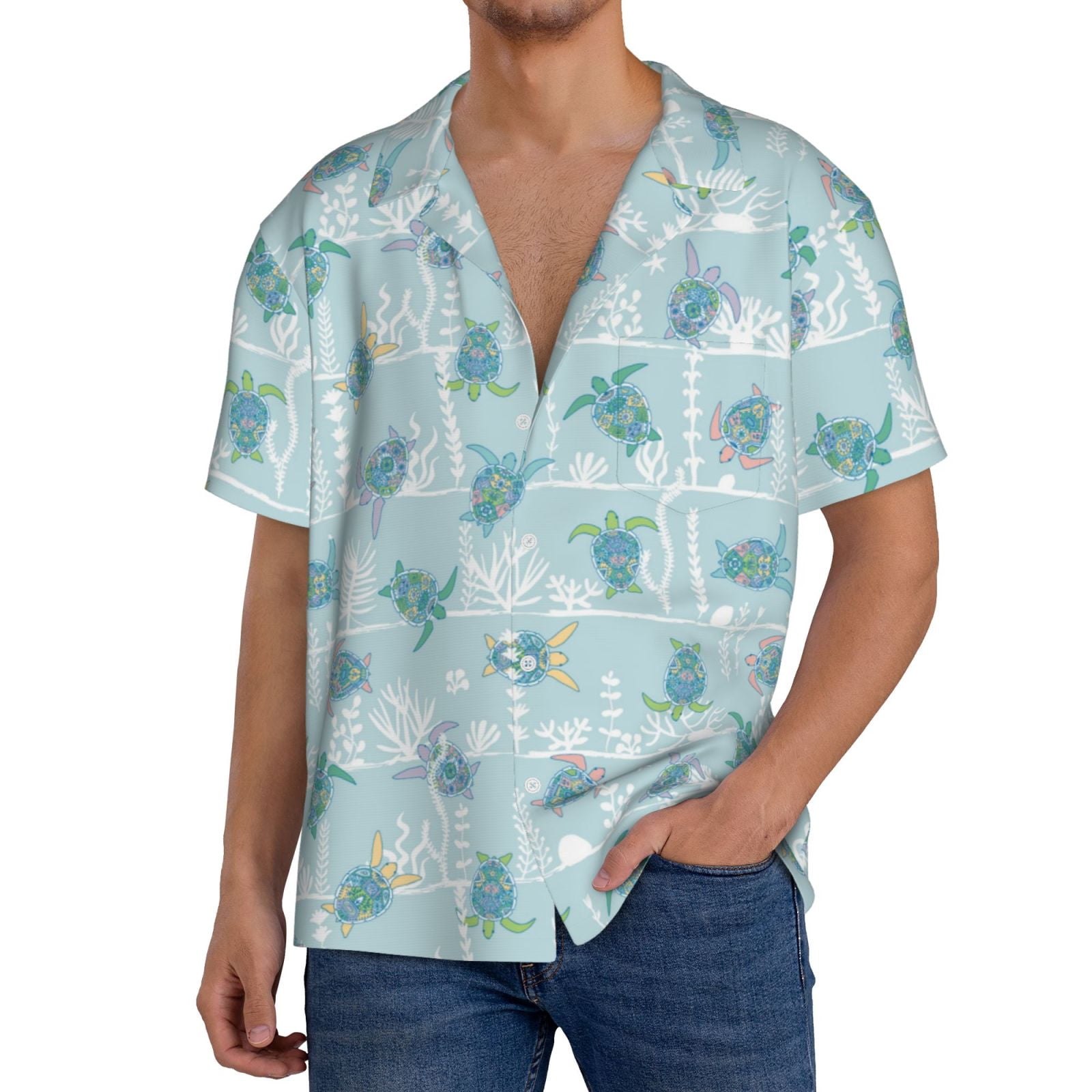 T-shirt Col Rond Homme Manches Courtes En Polyester - Couleur Unie, Coupe Regular, Décontracté