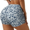 thumbnail image 1 of Fuzoiu Seaside Primary Color Print Women's Workout Shorts,Workout Biker Shorts Women,Exercise Fitness Shorts,Scrunch Short, Athletic Shorts for Gym Yoga Running Sport Active-X-Large, 1 of 8