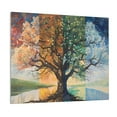 thumbnail image 1 of Fuzoiu Seasonal Tree Reflection Print Canvas Wall Art for Bathrooms,Wall Decor for Bedroom,Framed Artwork for Wall,Modern Wall Decorations Prints Picture for Kitchen Home, 1 of 6