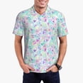 thumbnail image 1 of Fuzoiu Sequins Print Men's Polo Shirts Short Sleeve,Golf Shirts for Men,Mens Golf Shirt Moisture Wicking Quick-Dry-XX-Large, 1 of 6