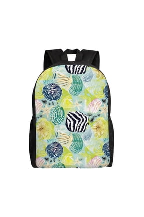 Shell Clam Print Laptop Backpack,Work Business Backpacks, Large Capacity Nurse Bag College Bookbag for School, Waterproof Casual Daypack for Travel