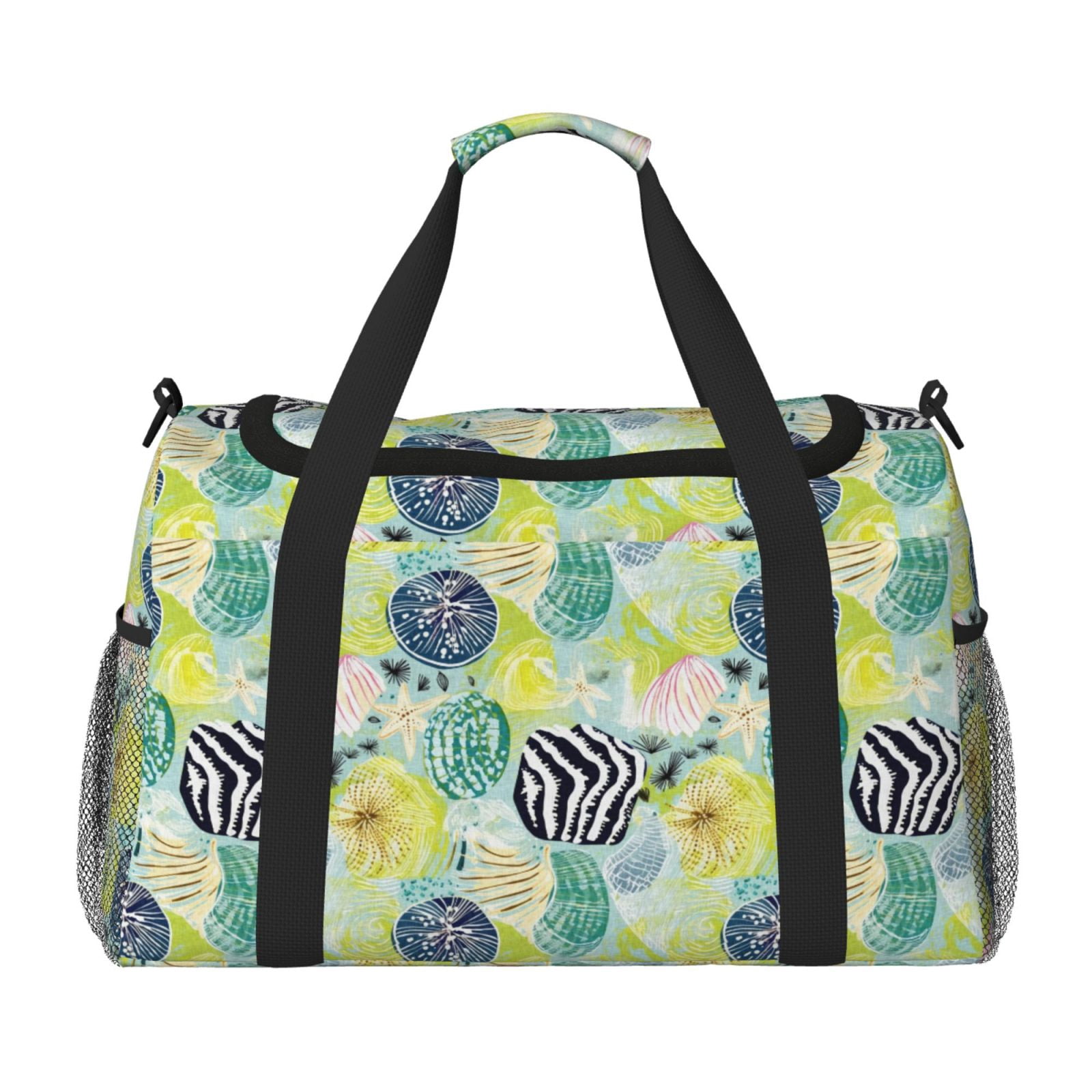 Fuzoiu Shell Clam Print Travel Duffle Bag,Carry On Tote Bags,Duffel Bag,Sport Gym Bag, Hospital Bag for Labor and Delivery, Overnight Bag,Luggage Bag