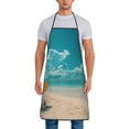 thumbnail image 1 of Fuzoiu Shopping Cart On Tropical Beach Print Waterproof Apron, Kitchen Apron for Women Men Chef, Apron for Christmas Dinner Party Cooking Baking Crafting House Cleaning Kitchen, 1 of 7