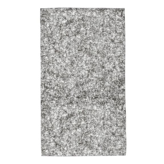 Fuzoiu Silver Glitter Print Bathroom Hand Towel,Premium Microfiber Towel 27.5x16in,Soft Towel for Home Hotel Gym Laundry Room Bathroom
