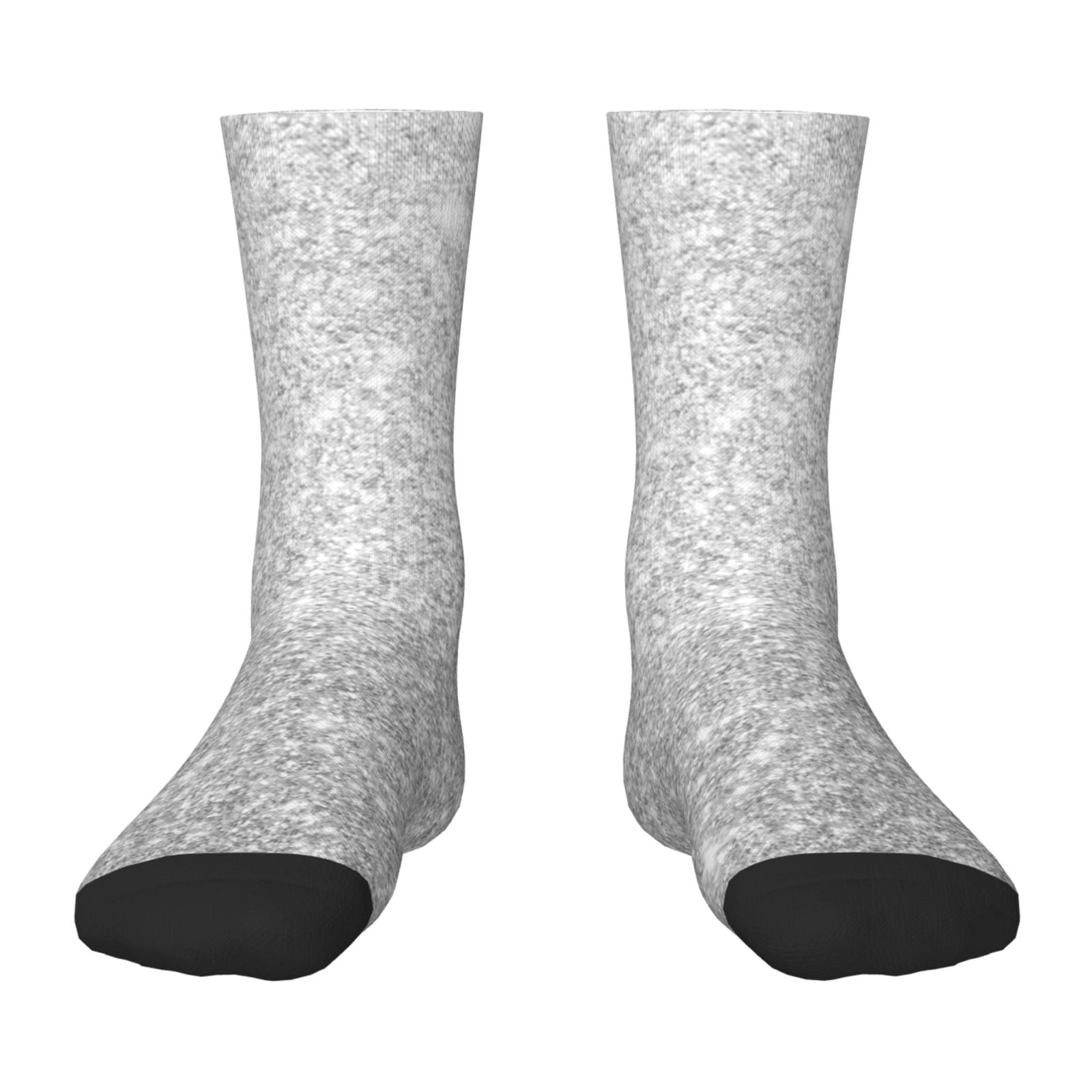 Fuzoiu Silver Glitter Print Kids Socks For Boys Girls,Grip Crew Socks ...