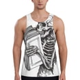 thumbnail image 1 of Fuzoiu Skeleton Book Lover Print Men's Workout Tank Tops,Sleeveless Gym Shirt Quick Dry,Fitness Bodybuilding T-Shirt,Muscle Athletic Workout Tee-X-Large, 1 of 7