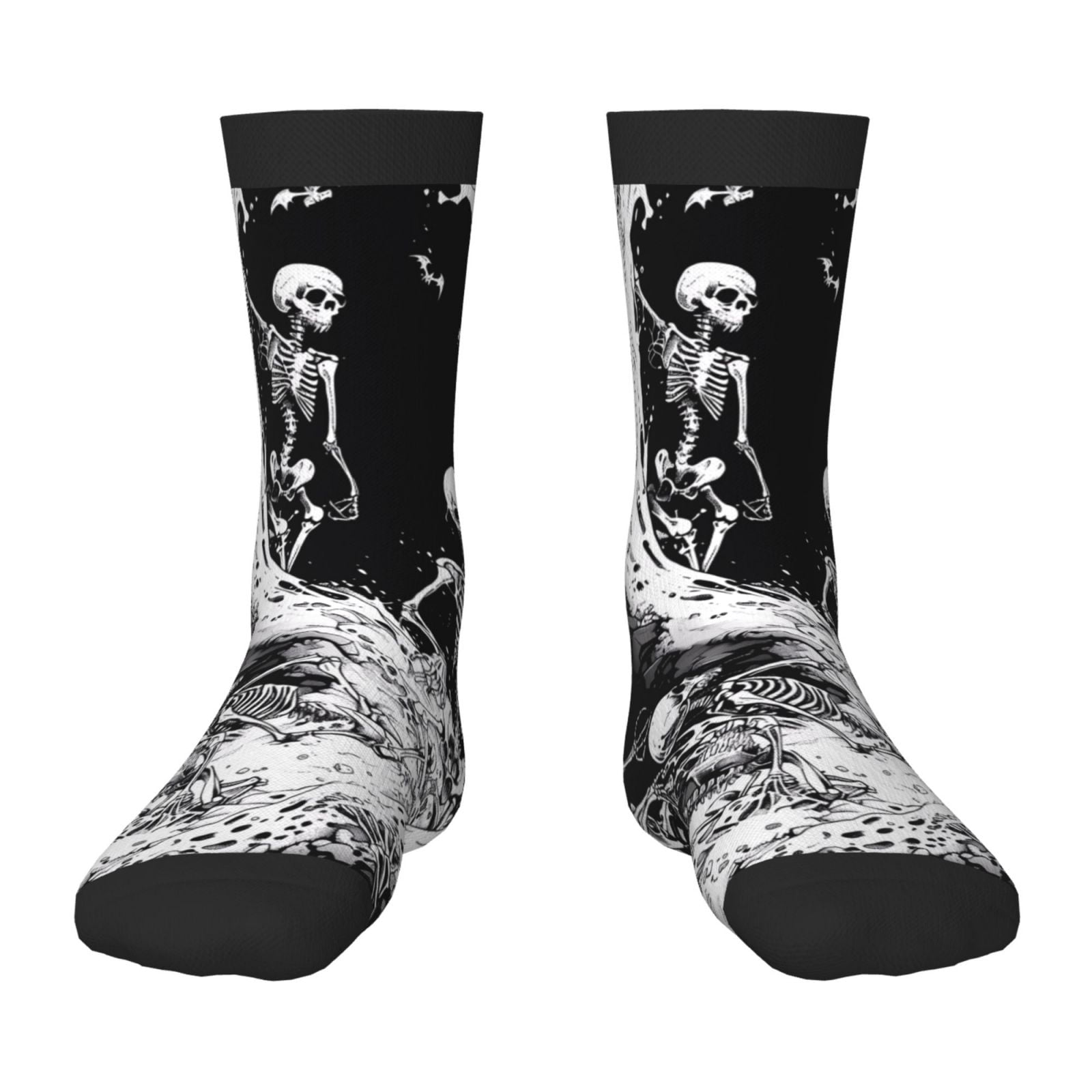 Fuzoiu Skeleton Wave Artwork Print Kids Socks For Boys Girls,Grip Crew ...