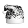 thumbnail image 1 of Fuzoiu Skeleton Wave Artwork Print Santa Hat Christmas Hat for Adults,Santa Hats with Pompom, Unisex Xmas Holiday Hat for Christmas New Year Festive Party Supplies, 1 of 6