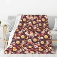 thumbnail image 1 of Fuzoiu Skull record lips Print Flannel Throw Blanket,Light Weight Warm Decorative,Throw Blanket Cover for Sofa, Couch, Bedroom,Travel-60"x50", 1 of 6