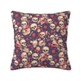 thumbnail image 1 of Fuzoiu Skull rock music record Print Square Pillow Cover,Hidden Zipper Design,Luxury Square Pillow Case, Throw Pillow,Couch Cushion-24"x24", 1 of 7