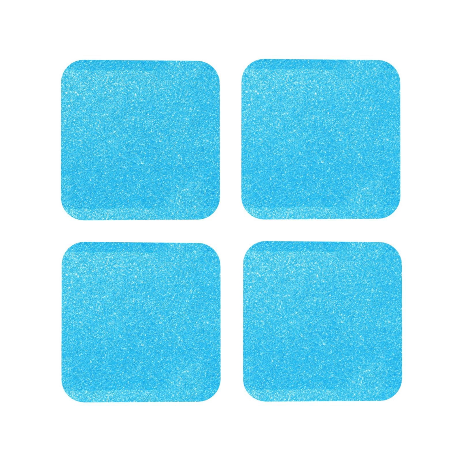 Fuzoiu Sky Blue Glitter Print Leather Coasters Set,Drink Coasters Set ...