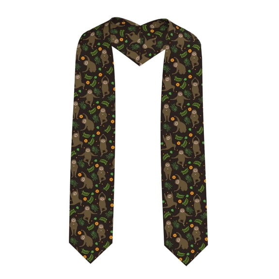 Fuzoiu Sloth Doing Yoga Print Graduation Sash,Graduation Stole,Unisex Adult Graduation Stole Shawl 91" Long,for Academic Commencements Shawl-Sharp Corner