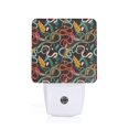 thumbnail image 1 of Fuzoiu Snake And Flower Print Dusk to Dawn LED Night Light with Light Sensor, Energy-Efficient Touch-Safe Night Lamp for Home, Office, and Kids' Rooms-UK, 1 of 7