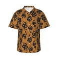 thumbnail image 1 of Fuzoiu Snake Print Hawaiian Shirt for Men, Summer Beach Casual Short Sleeve Button Down Shirts, Men’s Beach Summer Shirts with Pocket,Large, 1 of 7