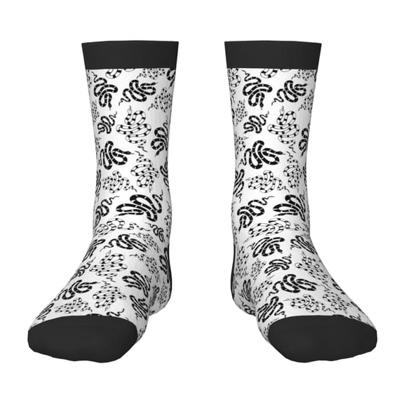 Fuzoiu Snake Print Kids Socks For Boys Girls,Grip Crew Socks with Non Slip,Lightweight Stretch Crew Socks,Toddlers Crew Boot Socks