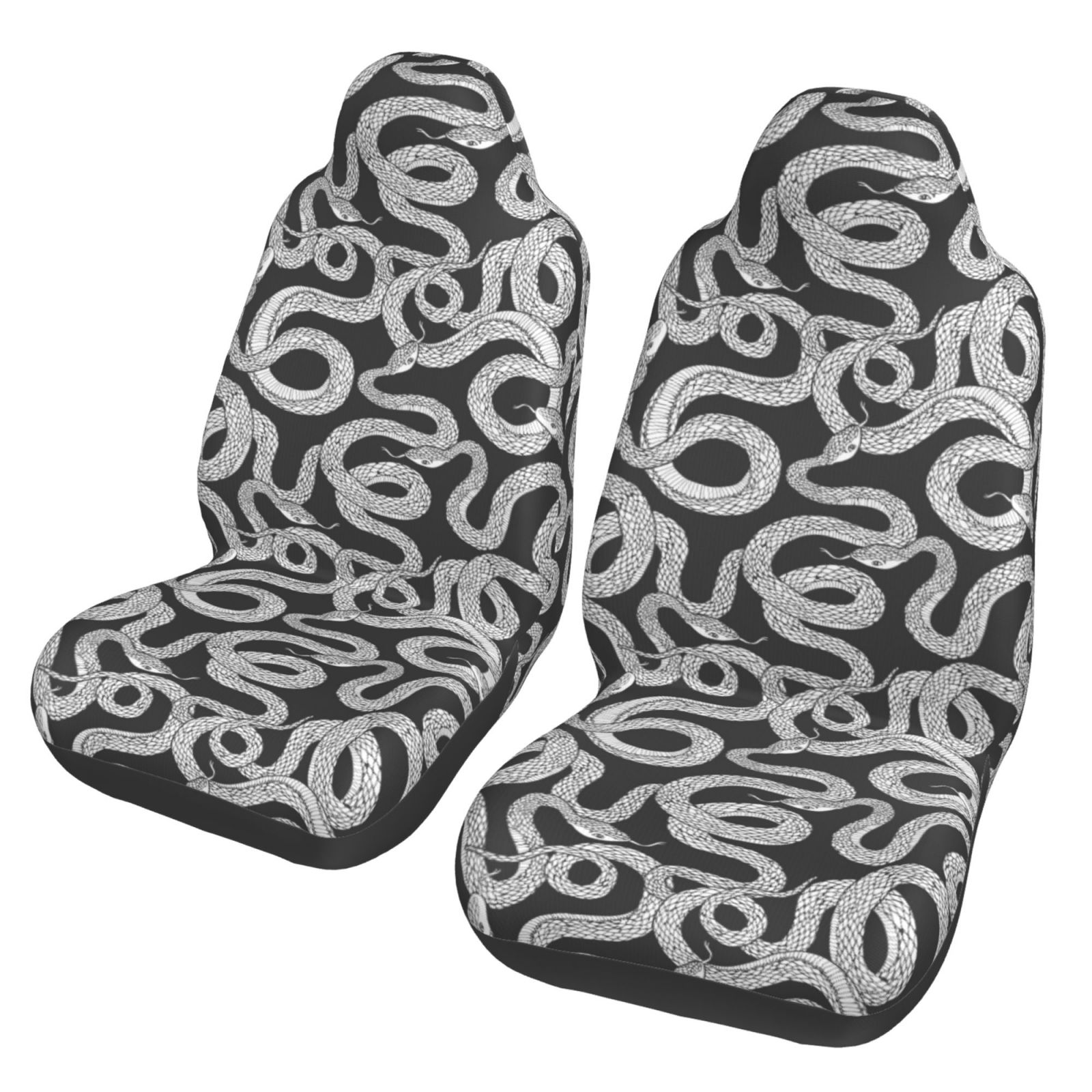 Fuzoiu Snake Print Seat Covers Set, Car Seat Covers Front Seats, Car ...