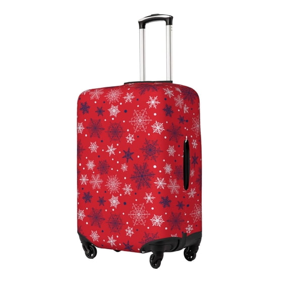 Fuzoiu Snowflake Symphony Print Suitcase Cover,Washable Luggage Covers for Suitcase,Elastic Luggage Protector Cover,Scratch Resistant Travel Suitcase Covers-Small