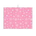 thumbnail image 1 of Fuzoiu Snowflake pink backgrounds Print Absorbent, Reversible Microfiber Dish Drying Mat for Kitchen, Dish Drying Pad for Dishes, Utensils, Pots and Pans, Extra Large 18 Inch x 24 Inch, 1 of 7
